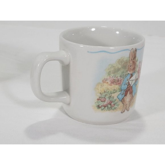 Royal Doulton Bunnykins Bone China Ltd Bowl with Peter Rabbit Cup Birthday Set - Picture 4 of 12
